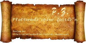 Pfaffenbüchler Zoltán névjegykártya